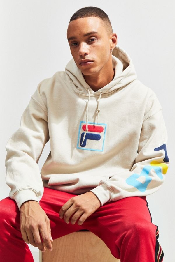 UO Exclusive ‘90s Puff Ink Logo Hoodie Sweatshirt