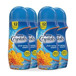 Amazon Purex Crystals in-Wash Fragrance and Scent Booster, Fresh Spring Waters, 15.5 Ounce, 4 Count