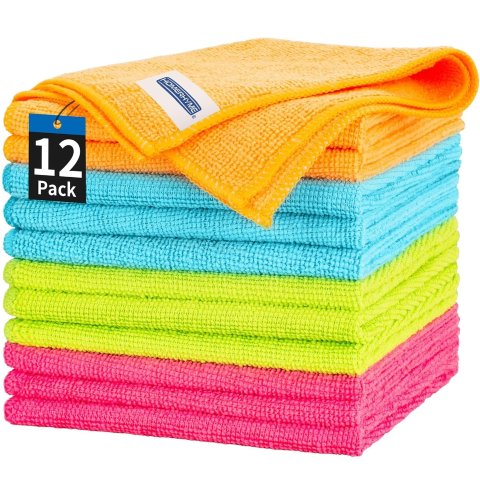 HOMERHYME 超细纤维清洁毛巾 12件