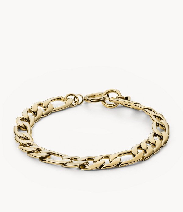 Rowan Oh So Charming Gold-Tone Stainless Steel Chain Bracelet