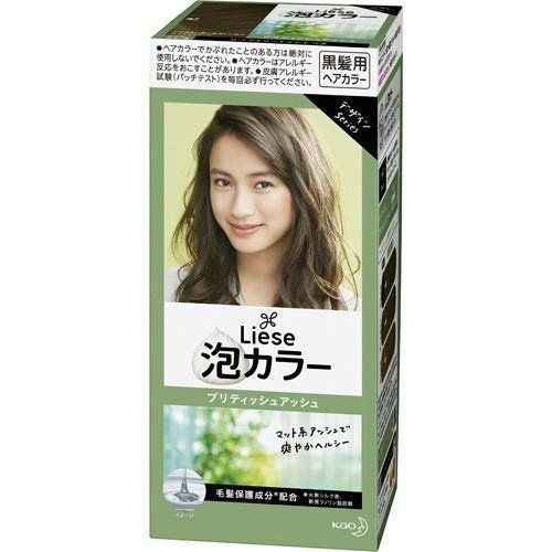KAO Japan Liese Prettia Creamy Bubble Hair Color for Dark Hair European Series (British Ash)
