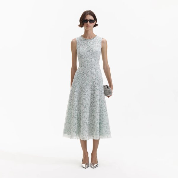 Lace Sleeveless Dress – Cettire