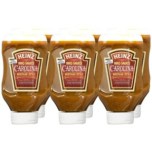 Heinz BBQ Sauce, Carolina Mustard Style BBQ Sauce, 18.7 ounce squeezable bottle(Pack of 6