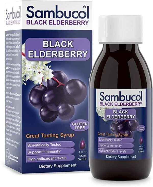 Black Elderberry Original Formula, 4 Fluid Ounce Bottle, High Antioxidant Black Elderberry Extract Syrup for Immune Support