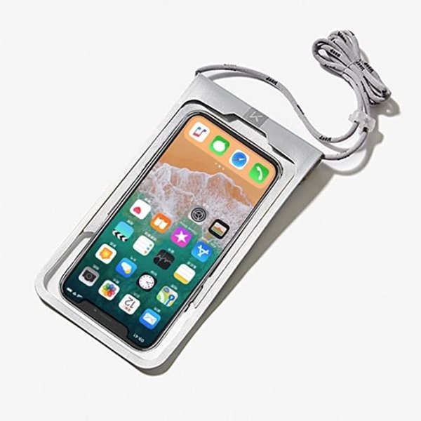 Waterproof Phone Pouch, Silver Grey