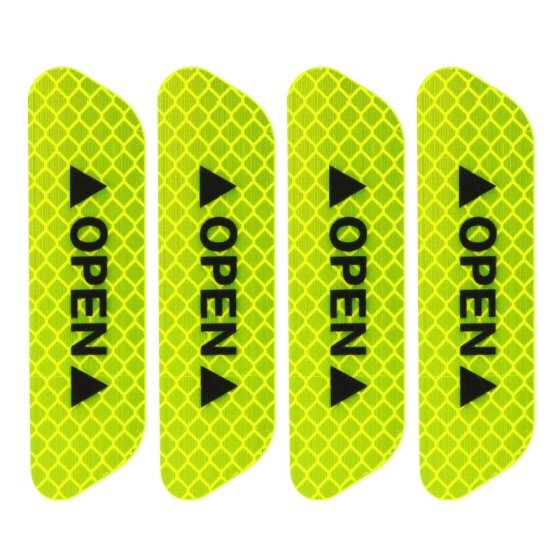 Diamond Grade Strong Reflective Fluorescent Yellow Green Wheelbrush Reflective Pads 2pcs Car Body Safety Warnings Car Sticker Decorations - Other Car Exterior Accessories - Joybuy.com