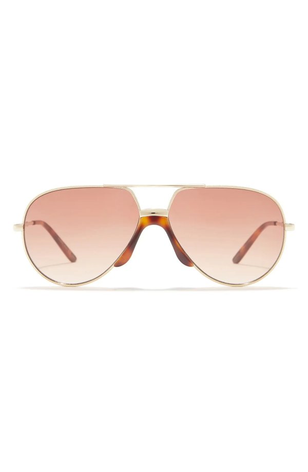 56mm Aviator Fashion Sunglasses