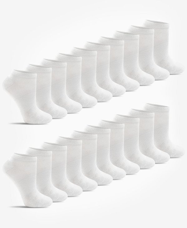 Women's Light & Easy Flat-Knit Low-Cut 20pk Socks