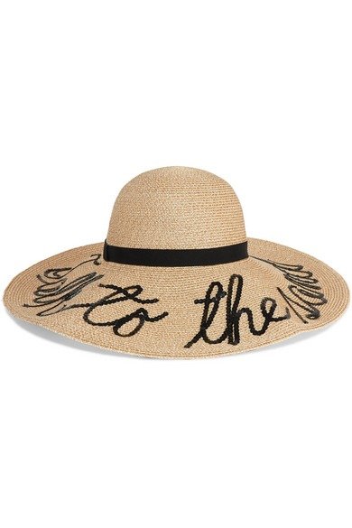 Talk to the Sand embellished straw sunhat