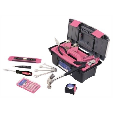 Apollo Tools DT9773P 53-Piece Tool Kit with Box Pink