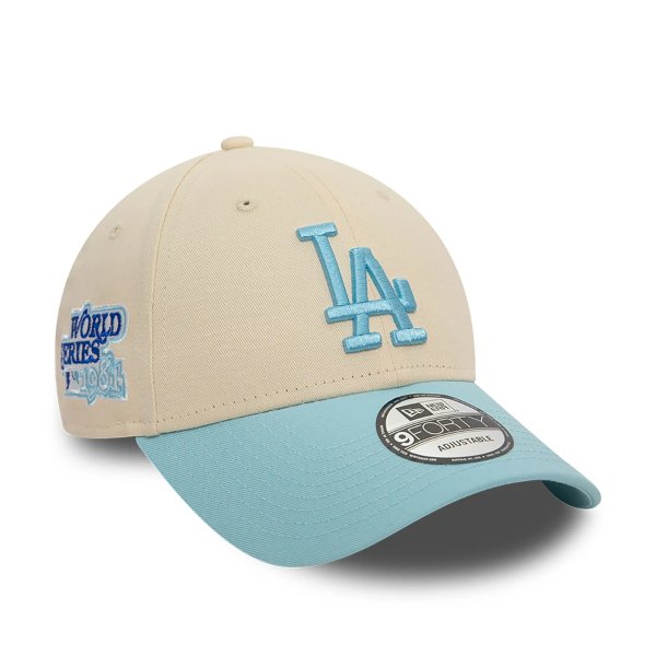 蓝白拼色LA棒球帽
