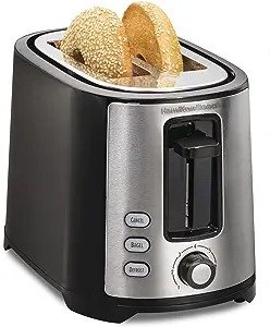 2 Slice Extra Wide Slot Toaster with Shade Selector, Toast Boost, Auto Shutoff, Black (22633)
