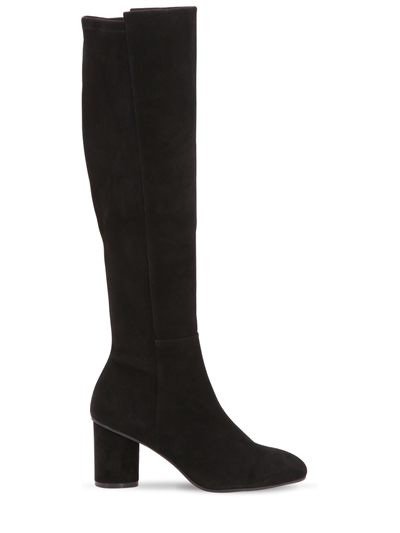 75MM ELOISE STRETCH SUEDE BOOTS