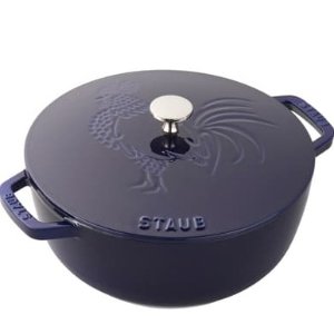 Staub Dark Blue Essential 3.75 Qt. French Oven & Rooster Lid