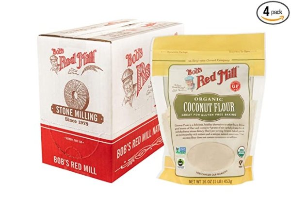 Organic Coconut Flour, 16-ounce (Pack of 4)