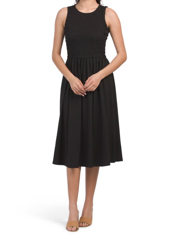 Sleeveless Smocked Top Knit Midi Dress | Casual Dresses | Marshalls