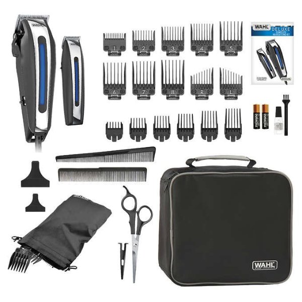 Wahl Deluxe Haircut Clippers with Trimmer and Storage Case