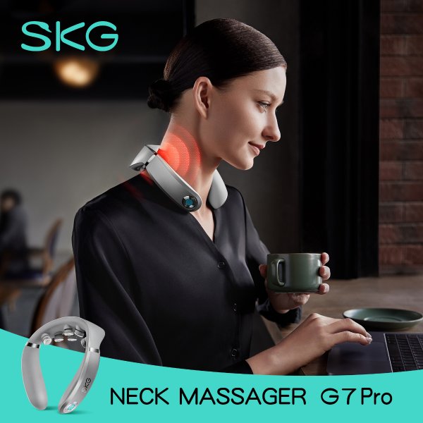 Neck Massager with Heat, Deep Tissue Vibration Infrared Neck Massager Cordless for Pain Relief, Portable Electric Cervical Massager 9D Neck Relaxer Women Men Gift G7 PRO