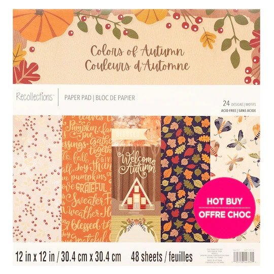Colors of Autmn Paper Pad by Recollections™, 12" x 12"