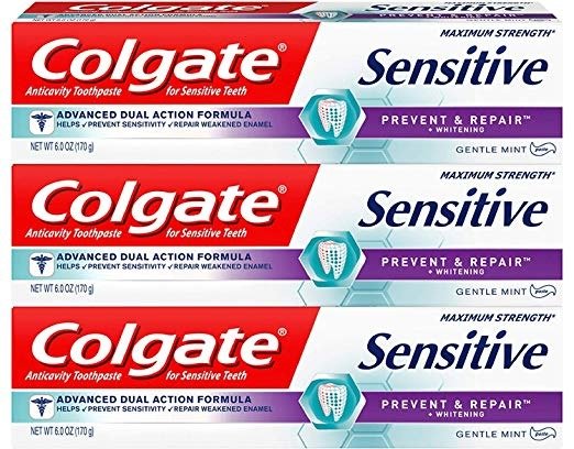 Sensitive Toothpaste, Prevent and Repair - 6 ounce (3 Count)
