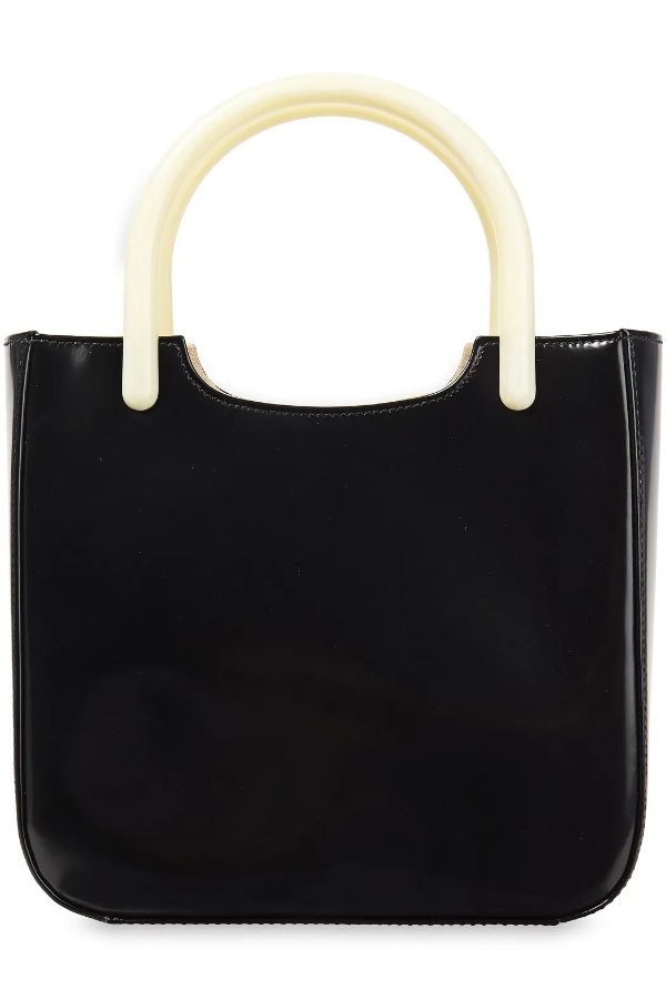 Eric glossed-leather tote