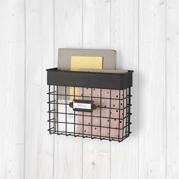 Gisselle Vintage Wall Organizer with Mail Storage and Wall BasketsGisselle Vintage Wall Organizer with Mail Storage and Wall BasketsMore to Explore