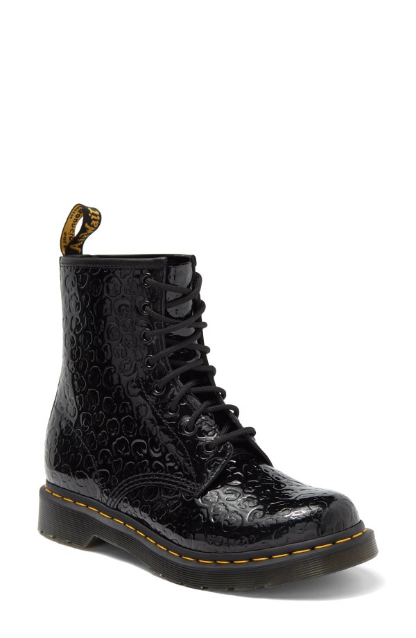 1460 Patent Leopard Embossed Boot