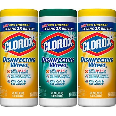 ® Disinfecting Wipes, 35 Wipes Per Tub, Pack Of 3 Tubs Item # 149452