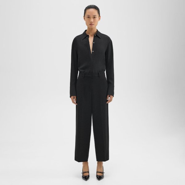 Relaxed Straight Pant in Admiral Crepe
