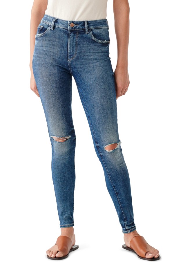 Florence Cropped Mid-Rise Skinny Jeans