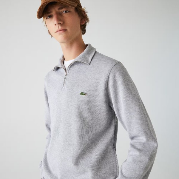 Men's Half-Zip Cotton Sweatshirt