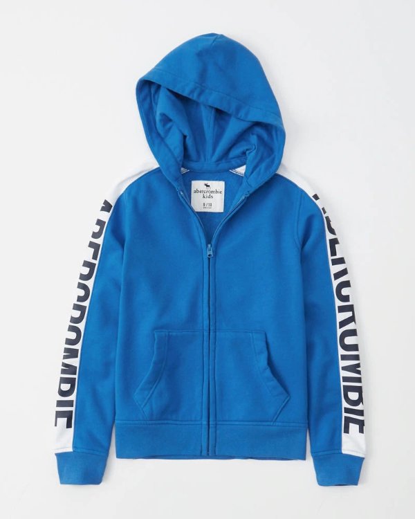 boys full-zip logo hoodie | boys tops | Abercrombie.com