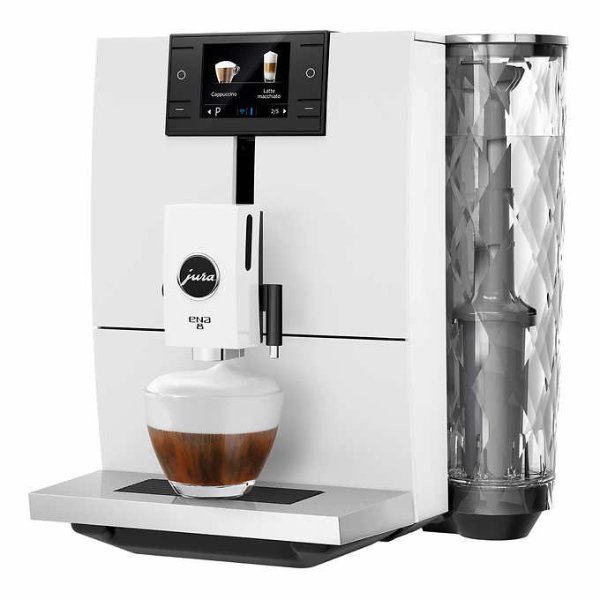 ENA8 Full Nordic White Espresso Machine