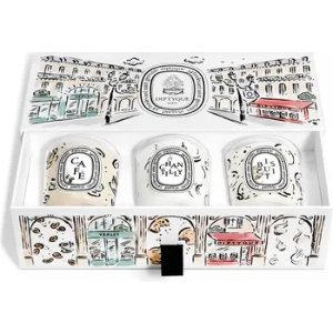 DiptyqueCafe (Coffee), Chantilly (Whipped Cream) & Biscuit (Cookie) 3-Piece Mini Candle Set (Limited Edition) $135 Value