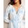 Embroidered Belted Linen DressWhite