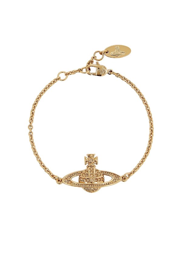Mini Bas Relief gold-tone orb bracelet
