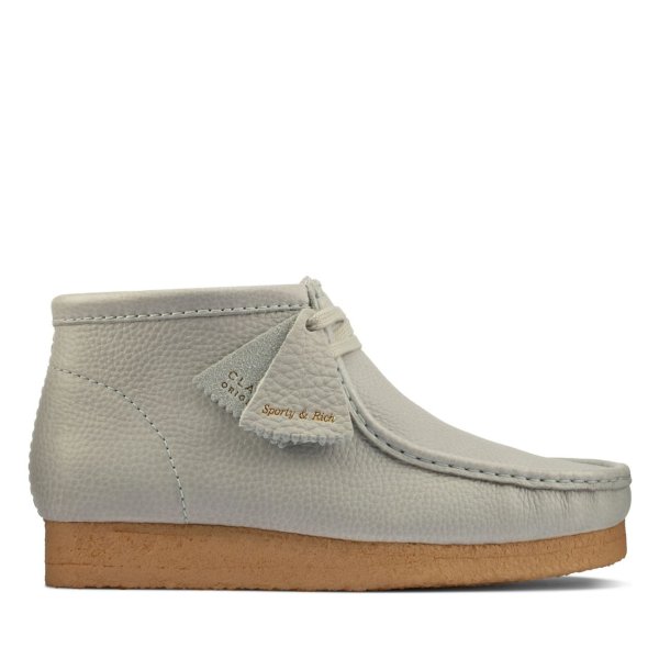 Wallabee Boot Light Blue Leather