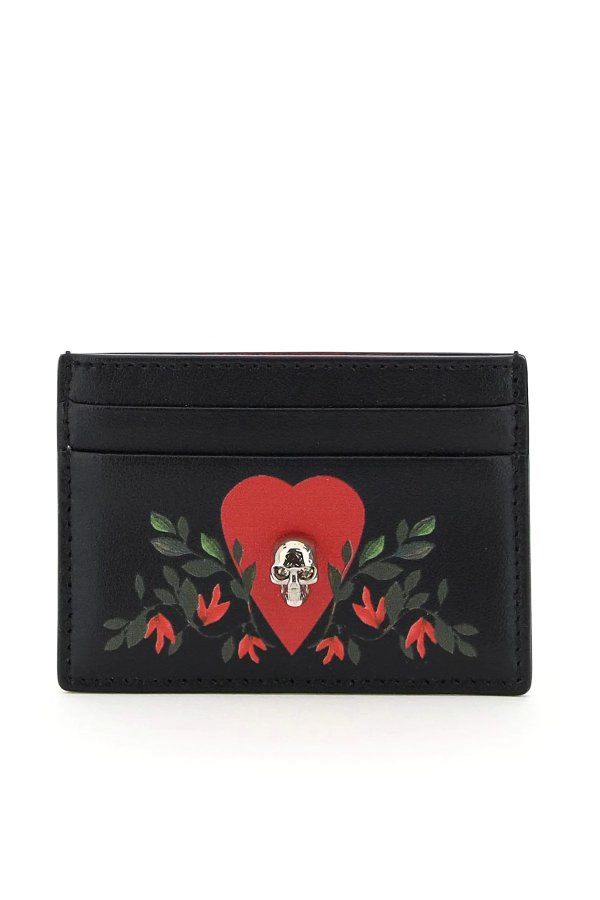 printed card holder pouch skull