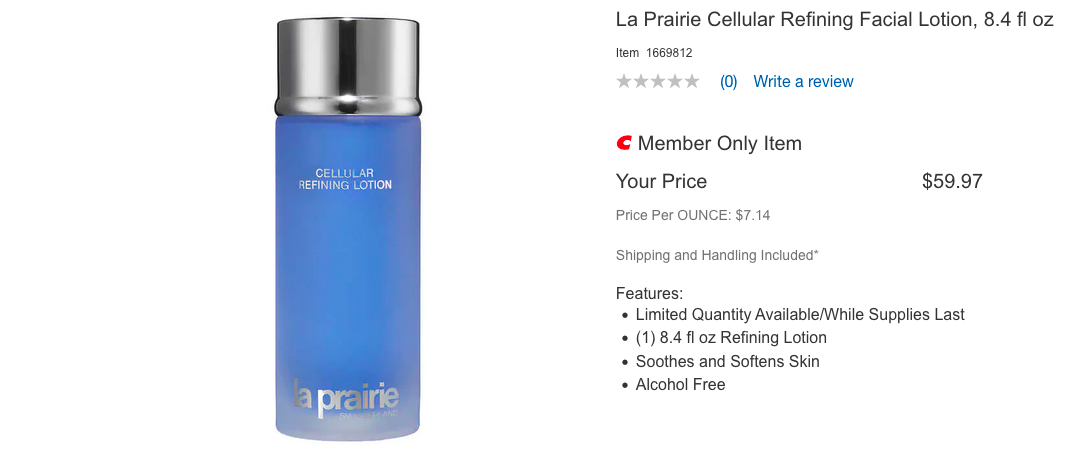 半价！La Prairie Cellular Refining Facial Lotion, 8.4 fl oz