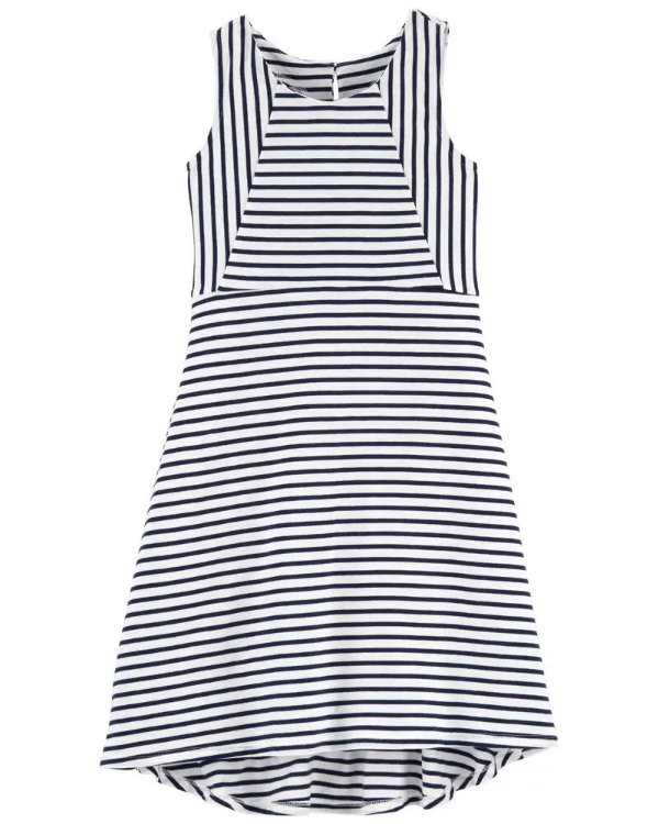 Striped Hi-Lo Dress