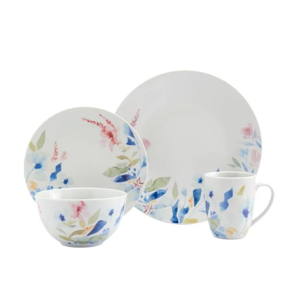 Samantha Floral 16PC Coupe Dinnerware 