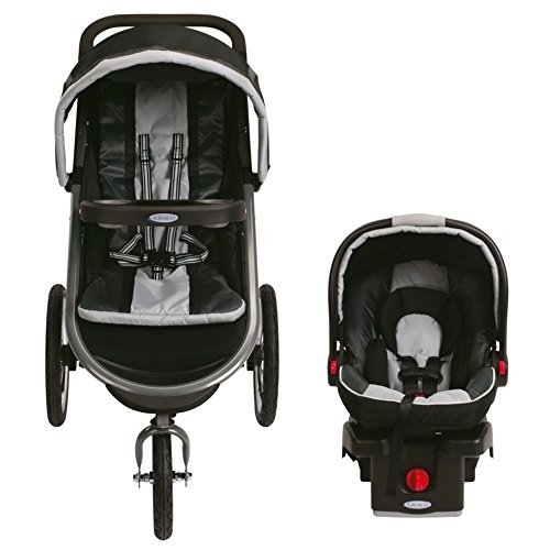 Fastaction Fold Jogger Click Connect Baby Travel System, Gotham, One Size