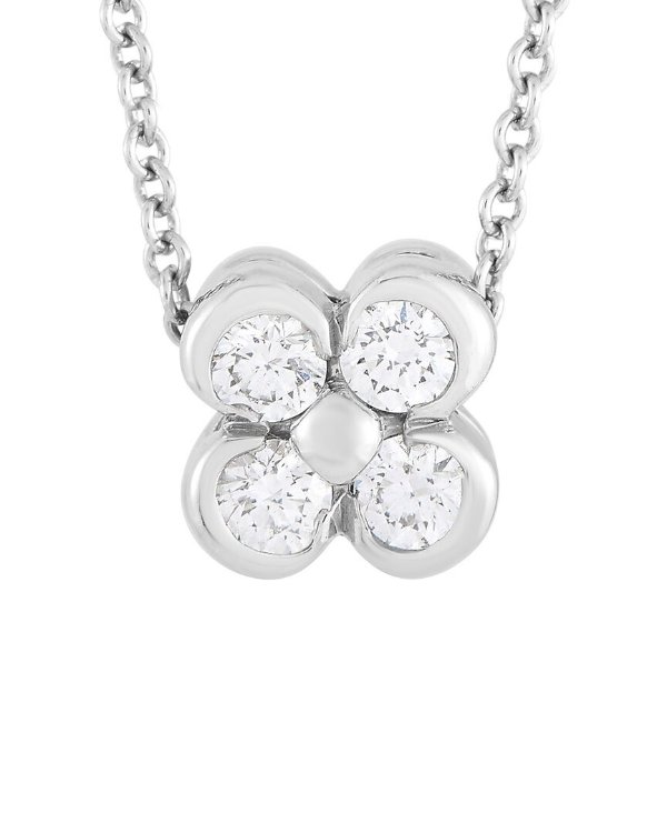 Tiffany & Co. Platinum 0.20 ct. tw. 四叶草钻石项链