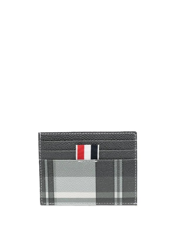 check-pattern cardholder wallet