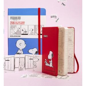 Moleskine 2016 Peanuts Limited Edition Daily Planner, 12M, Large, Blue, Hard Cover (5 x 8.25)
