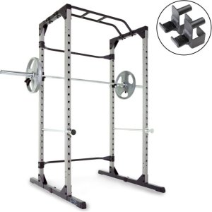 ProGear Squat Rack Power Cage with J-Hooks, Ultra Strength 800lb Weight Capacity & Optional Lat Pulldown Attachment