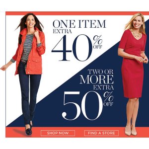 50% Off Two or More Markdowns @ Talbots