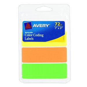 Avery All-Purpose Labels, 1 x 3 Inches,  Pack of 72