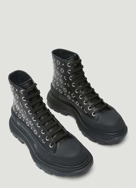 Tread Slick Studded Boots in Black
