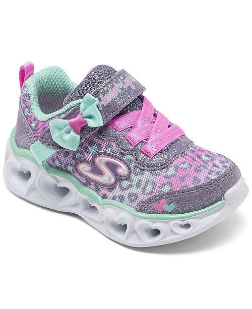 Toddler Girl's S Lights Heart Lights - Untamed Heart Light-Up Stay-Put Closure Casual Sneakers from Finish Line